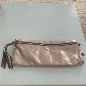 Metallic “Head Regal” Gold Clutch Bag